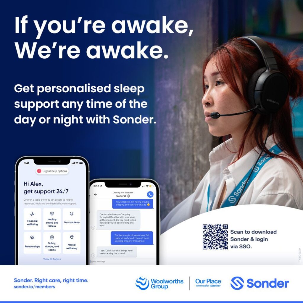 Social tile: Sleep support